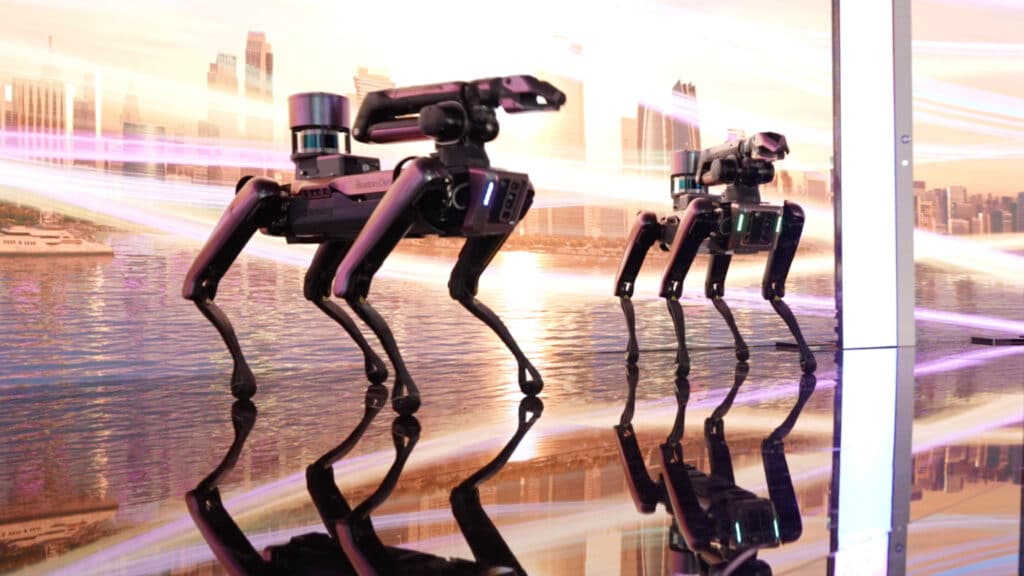2 Spot robots equipped with arms